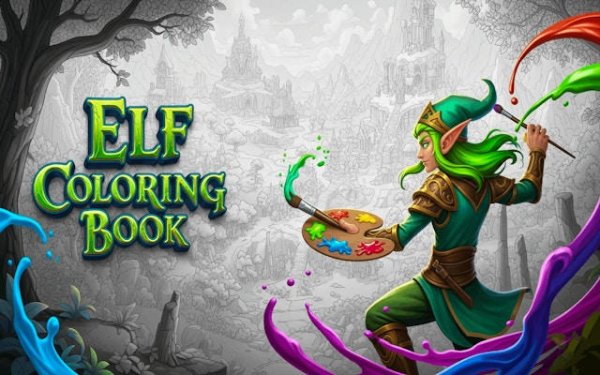 Fantasy Coloring Pages: Relaxing Art Studio