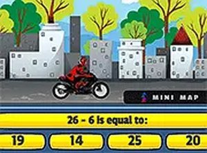 Math Speed Racing Subtraction Game